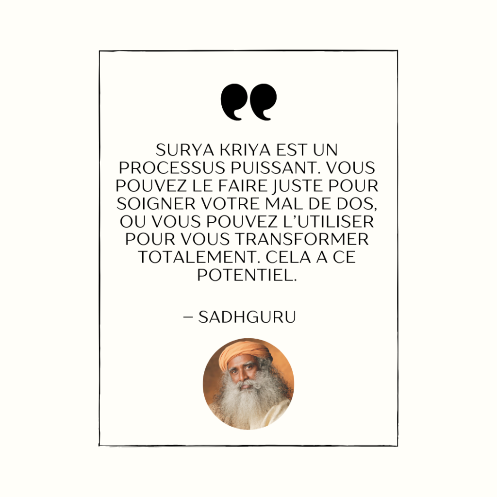 Sadhguru quote Surya Kriya